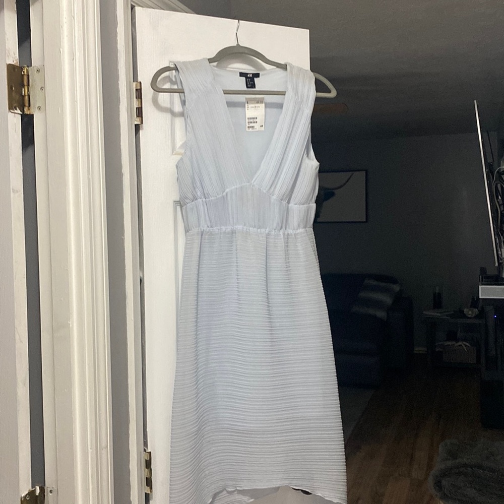 Light blue textured dress